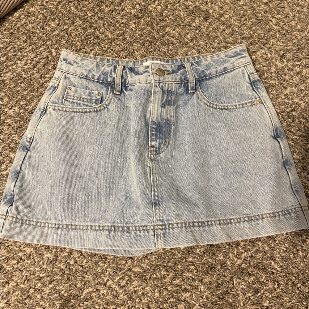 Princess Polly Light Blue Denim Mini Skirt